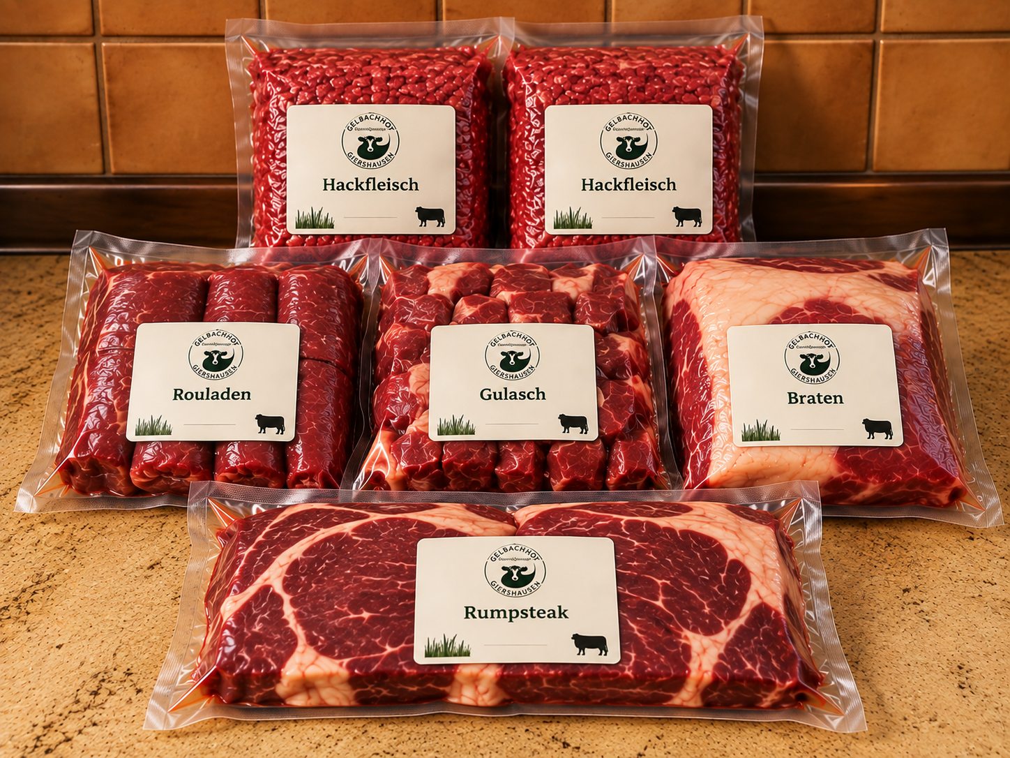 Gourmet-midi-Paket mit 6 kg Rindfleisch vom Gelbachhof